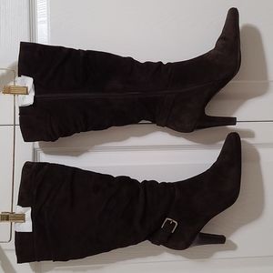 Bass Tuscany Brown Suede Leather Heeled Boots 9